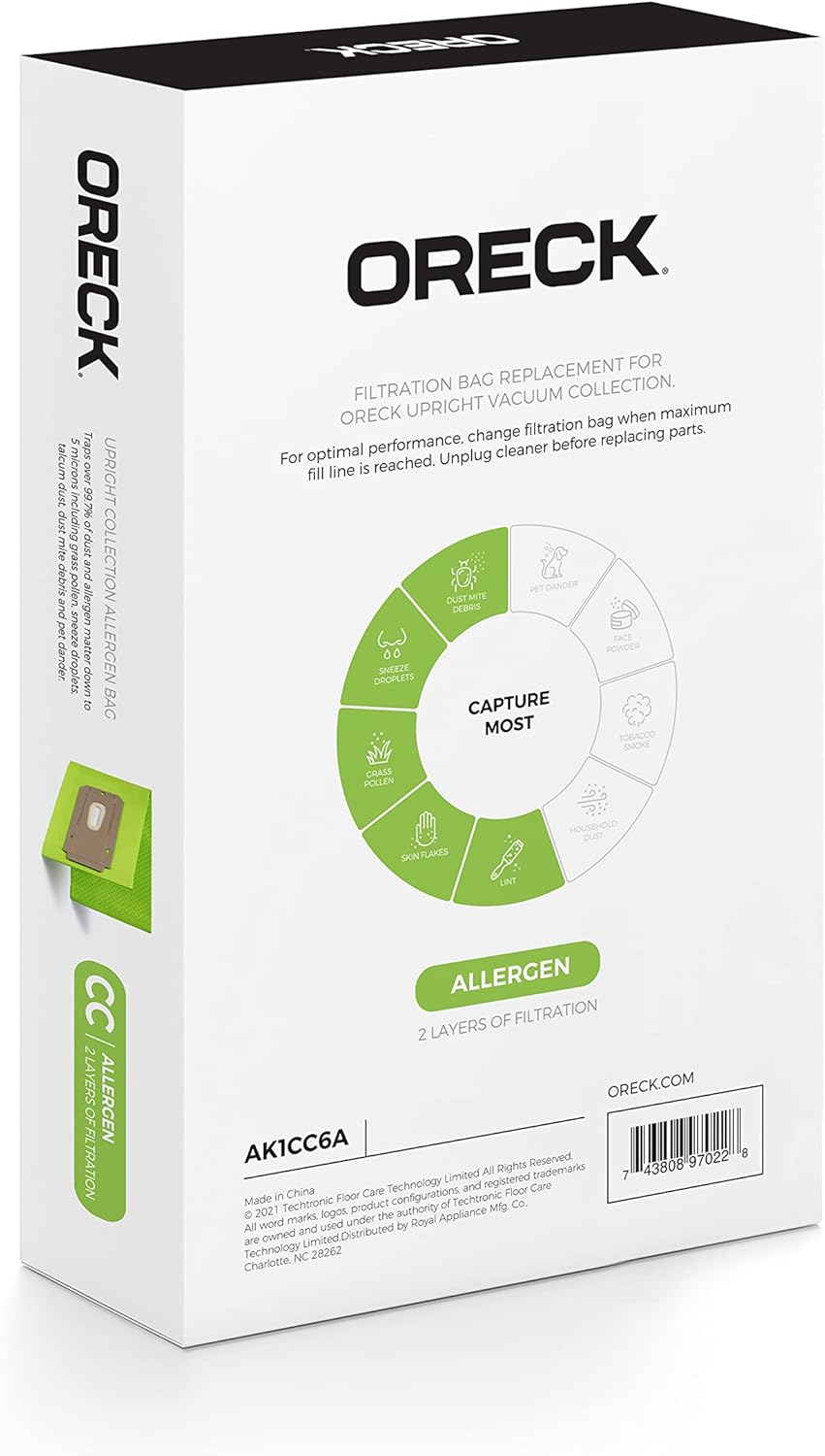Oreck Type CC SaniSeal Vacuum Bags - Thumbnail 2
